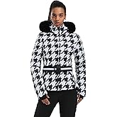 GSOU SNOW Women's Ski Jacket Snowboard Warm Winter Short Slim Snow Coat Jacket Mountain Windproof Waterproof Insulated Hooded