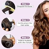 MIRZIAN Heatless Self Grip Hair Rollers for Long Hair with Duckbill Clips 12pc view 3