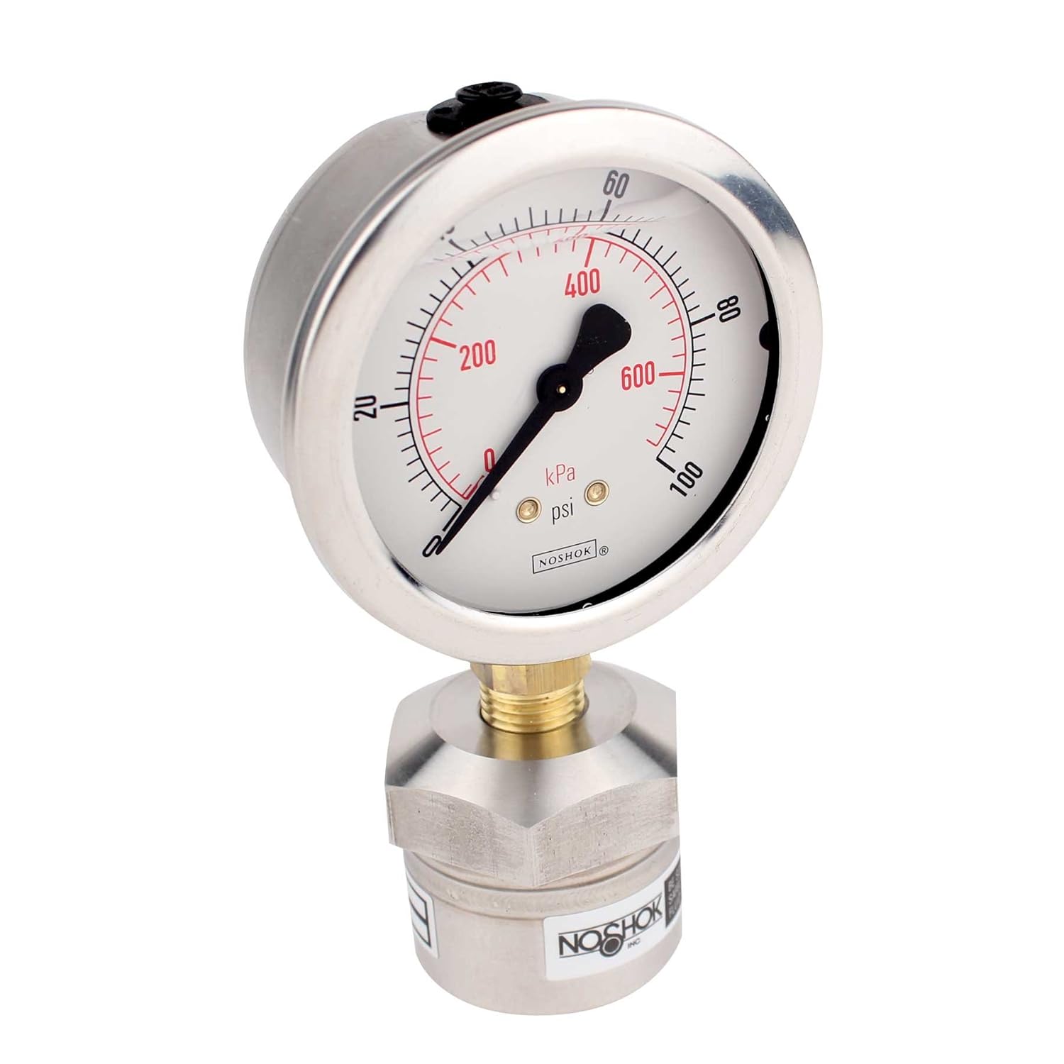NOSHOK 900 Series Stainless Steel Dual Scale Liquid Filled Dial