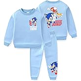 SEGA Sonic the Hedgehog Boys Crewneck Sweatshirt and Pants Set 2 Piece for Toddler and Big Kids