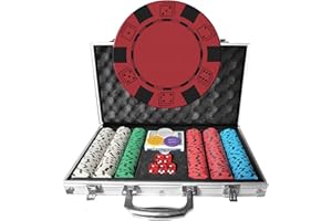 LOYCHIP Poker Chips Set 300PCS – 11.5g Casino Grade Iron Core Chips, Aluminum Carrying Case, 2 Decks, 5 Dice, Dealer & Blind Buttons – Waterproof, for Home Game Nights, Travel, Gift, Casino Parties