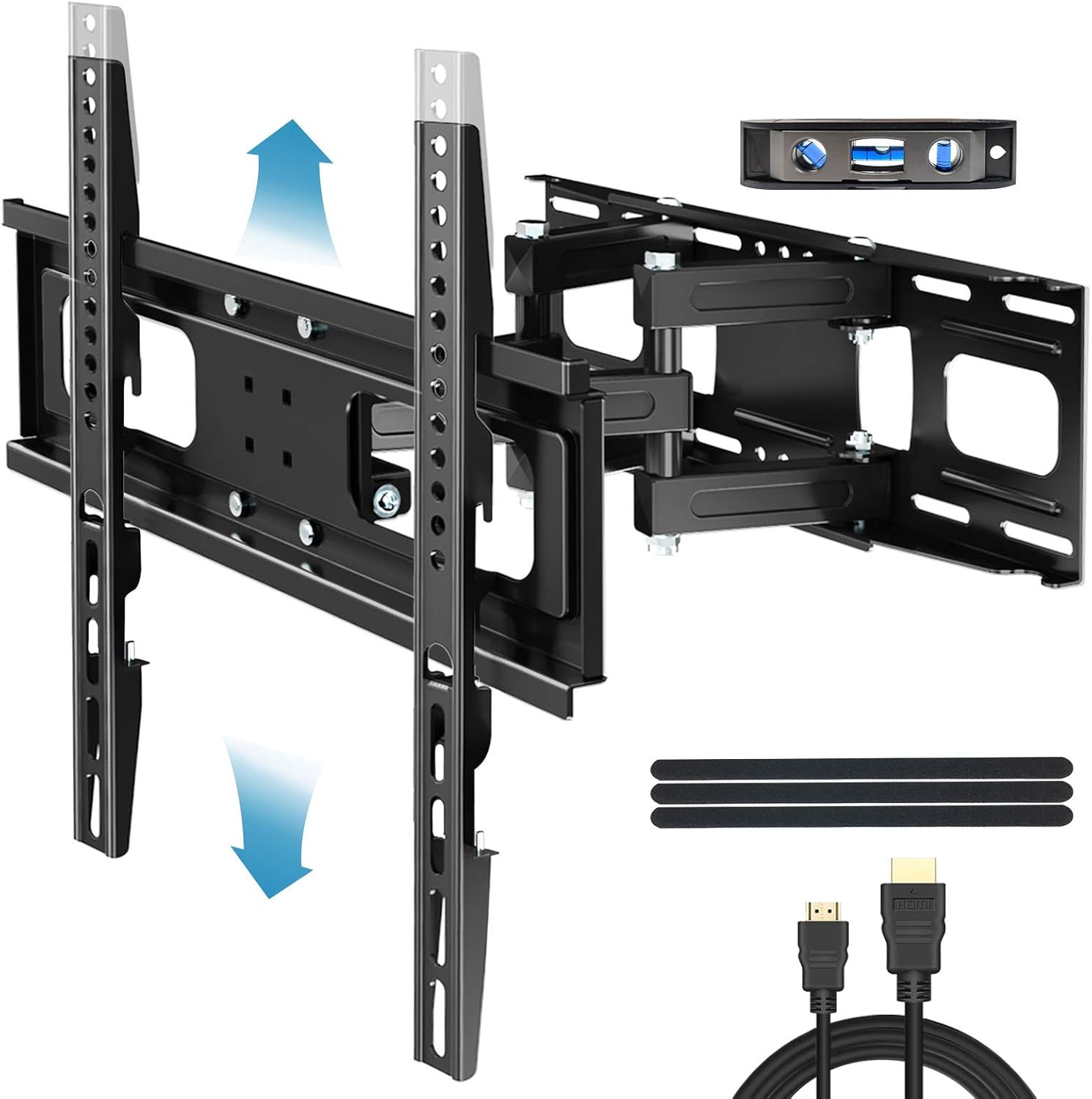 Everstone TV Wall Mount for Most 32"-65" TVs Heavy Duty Dual Arm Articulating Full Motion Tilt Swivel 14" Extension Bracket,LED,LCD,OLED&Plasma Flat Screen Curved TV,Up to VESA 400mm,Height Adjustable: Electronics