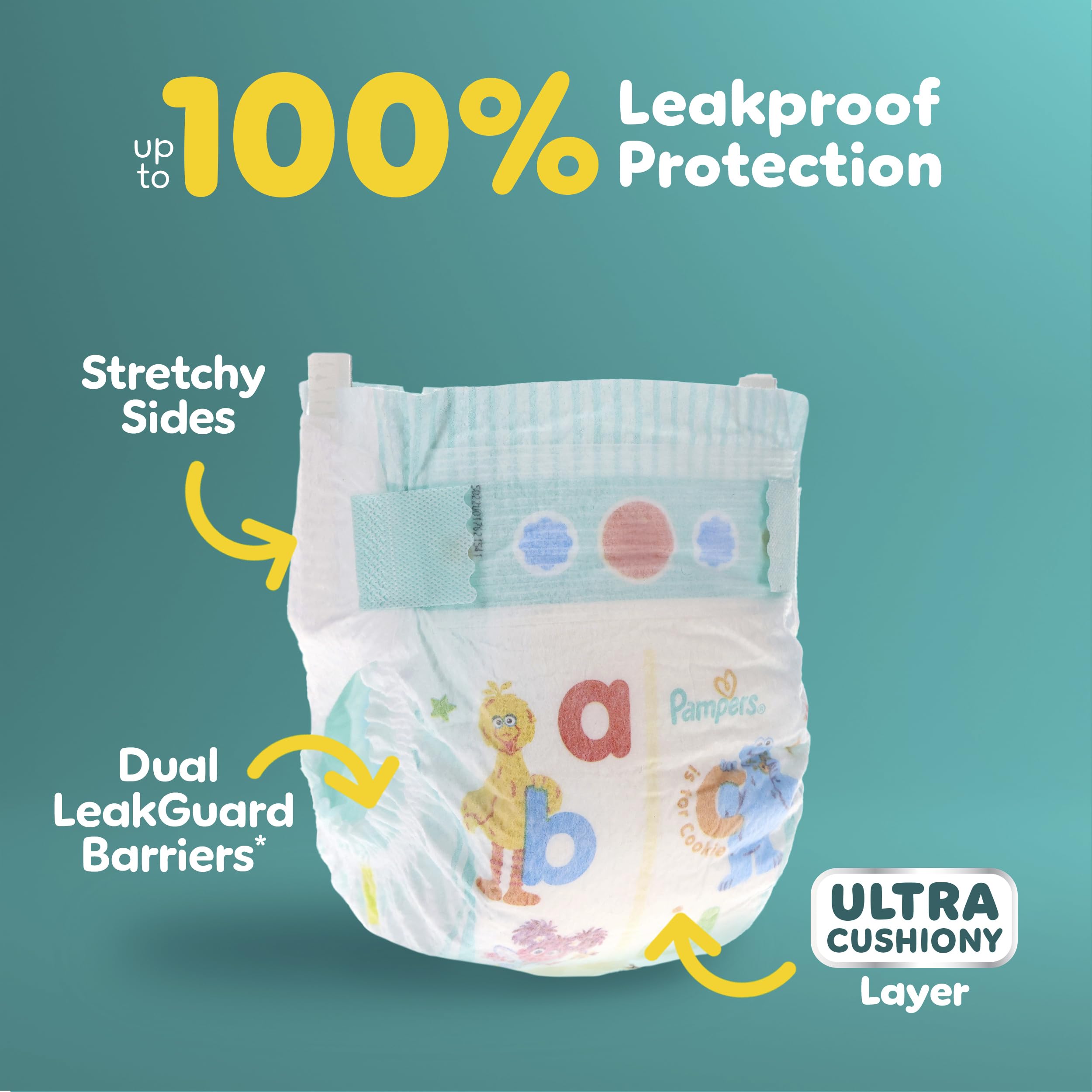 Pampers Diapers - Baby Dry - Size 2, 112 Count, Absorbent Disposable Infant Diaper (Packaging May Vary)