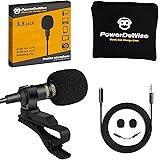 Professional Grade Lavalier Lapel Microphone Omnidirectional Mic with Easy Clip On System Perfect for Recording Youtube / Int