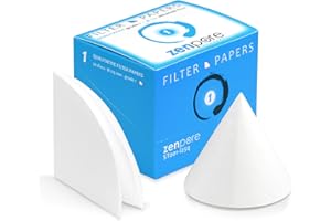 12.5 cm Quadrant-Folded Filter Paper, Pre-Folded disks, Qualitative Grade 1 - ZENPORE Medium Flow 125 mm (50 Discs)