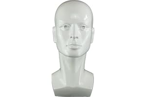 LIAMTU Male Wigs Display Mannequin Head Stand Model White