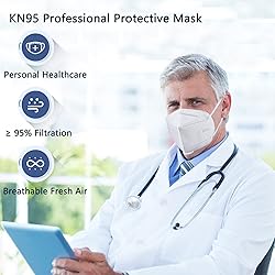 BLScode KN95 Face Mask 60 Pack White,Individually