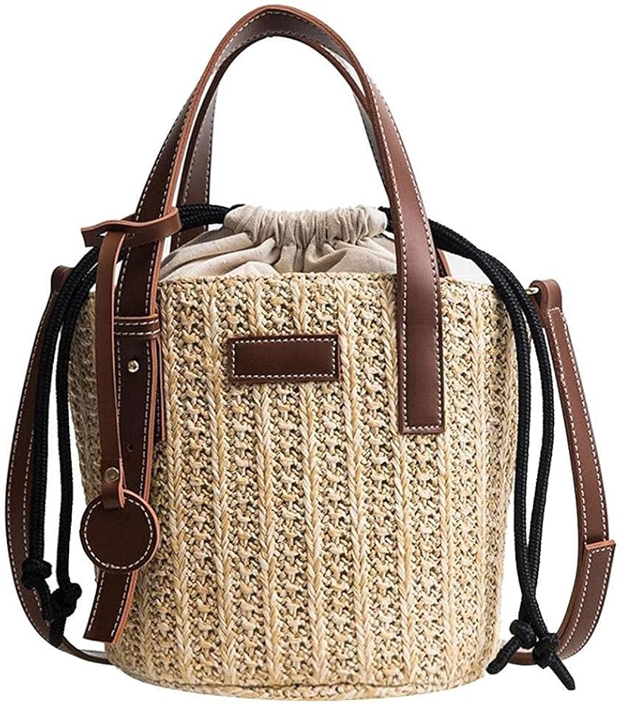 VALICLUD Kinder Umhängetasche Aus Stroh - Niedliche Strandtasche Für Mädchen