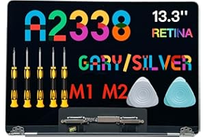 (Space Grey) Seven Puppy Replacement Screen for Pro M1 M2 Retina 13.3” A2338 EMC 3578 MYD83 MYD92 MYDA2 MYDC2 MYD83LL/A MYD92LL/A MYDA2LL/A MYDC2LL/A Full LED LCD Display Assembly (A2338 Space Grey)