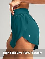 Soothfeel High Waisted Athletic Running Shorts for