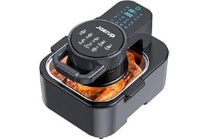 DFLIVE Air Fryer, 1750W 8Qt Visualized Airfryer with Non-stick and Dishwasher-Safe Basket, Healthy Cooking 85% Oil Less, 6-in-1 Low-noise Airfryer that Roast, Bake, Broil, Dehydrate, Reheat