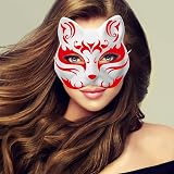 Alipis 20 Pack Blank Cat Masks Unpainted Paper Mache for Halloween Craft Role view 4