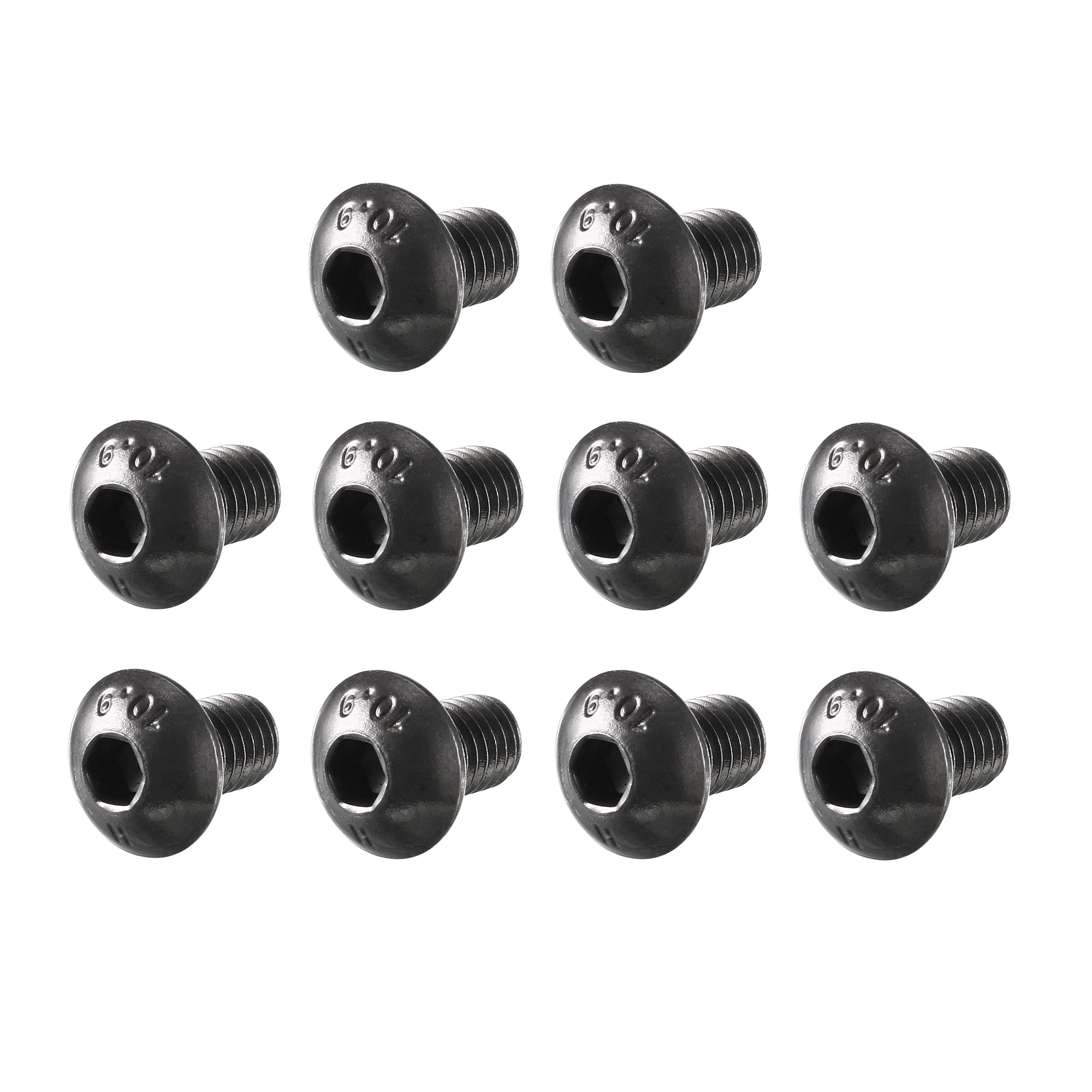 Sourcingmap M5x8mm 10.9 Alloy Steel Button Head Hex Socket Cap Screw Bolt 100pcs