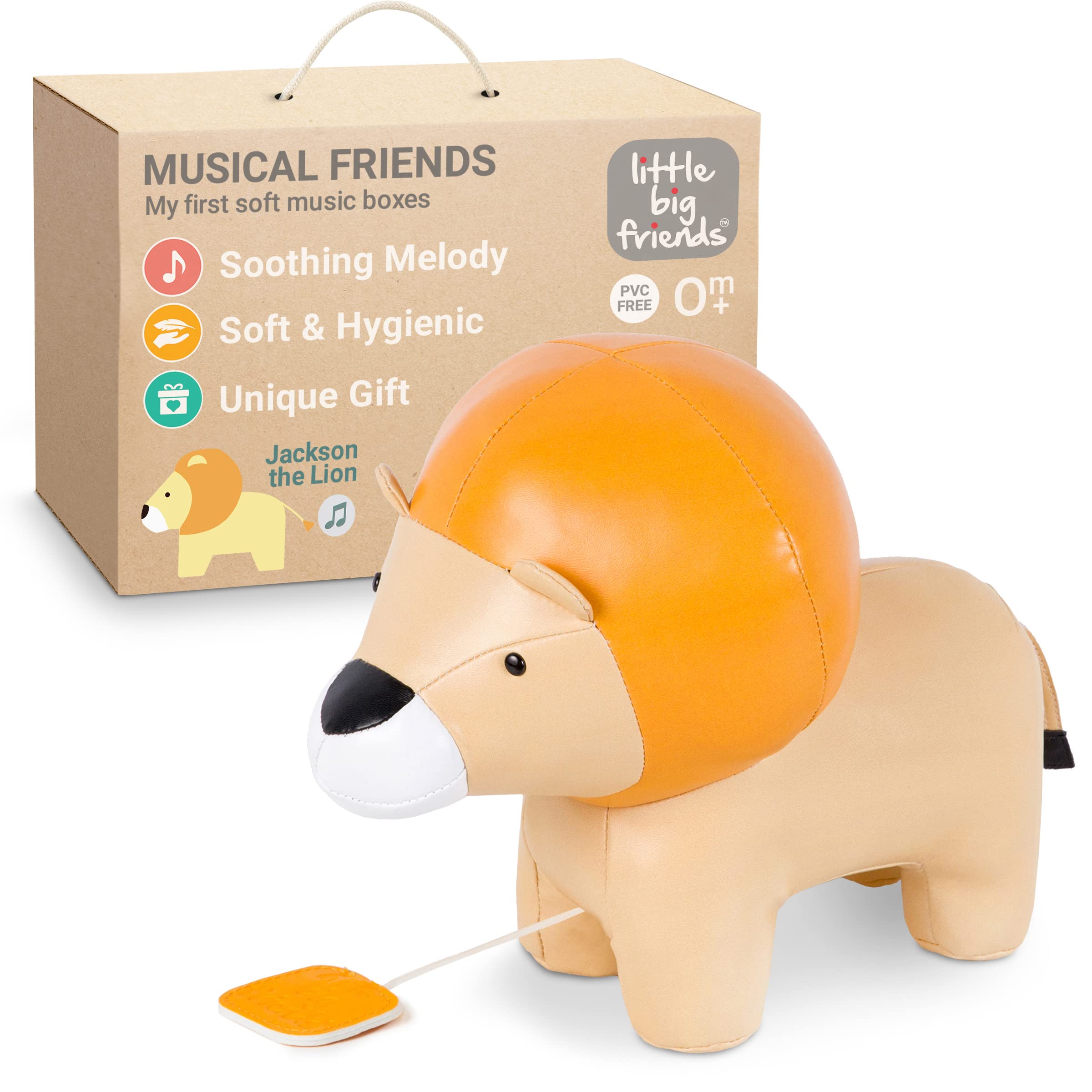 Photo 1 of Little Big Friends Musical Friends | Pull String Cord Musical Toy for Baby | Special Stuffed Animal | Easy to Clean | Jackson The Lion