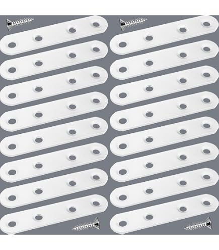 10-Pack Heavy Duty Zinc Plated Steel Mending Plates – 3 X 3/4 Inch With 40 Screws Included
