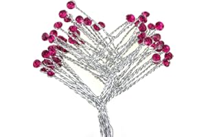 Homeford Crystal Rhinestone Spray Branch, 1-3/4-Inch, 12-Count (Fuchsia)