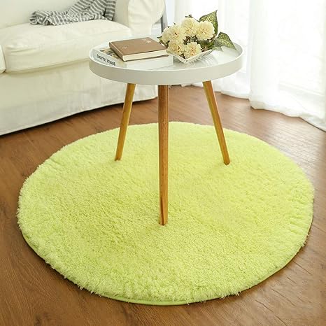 Aquyy Aquy Teppich Rund Weich 80 X 80 Cm Einfarbig Fur