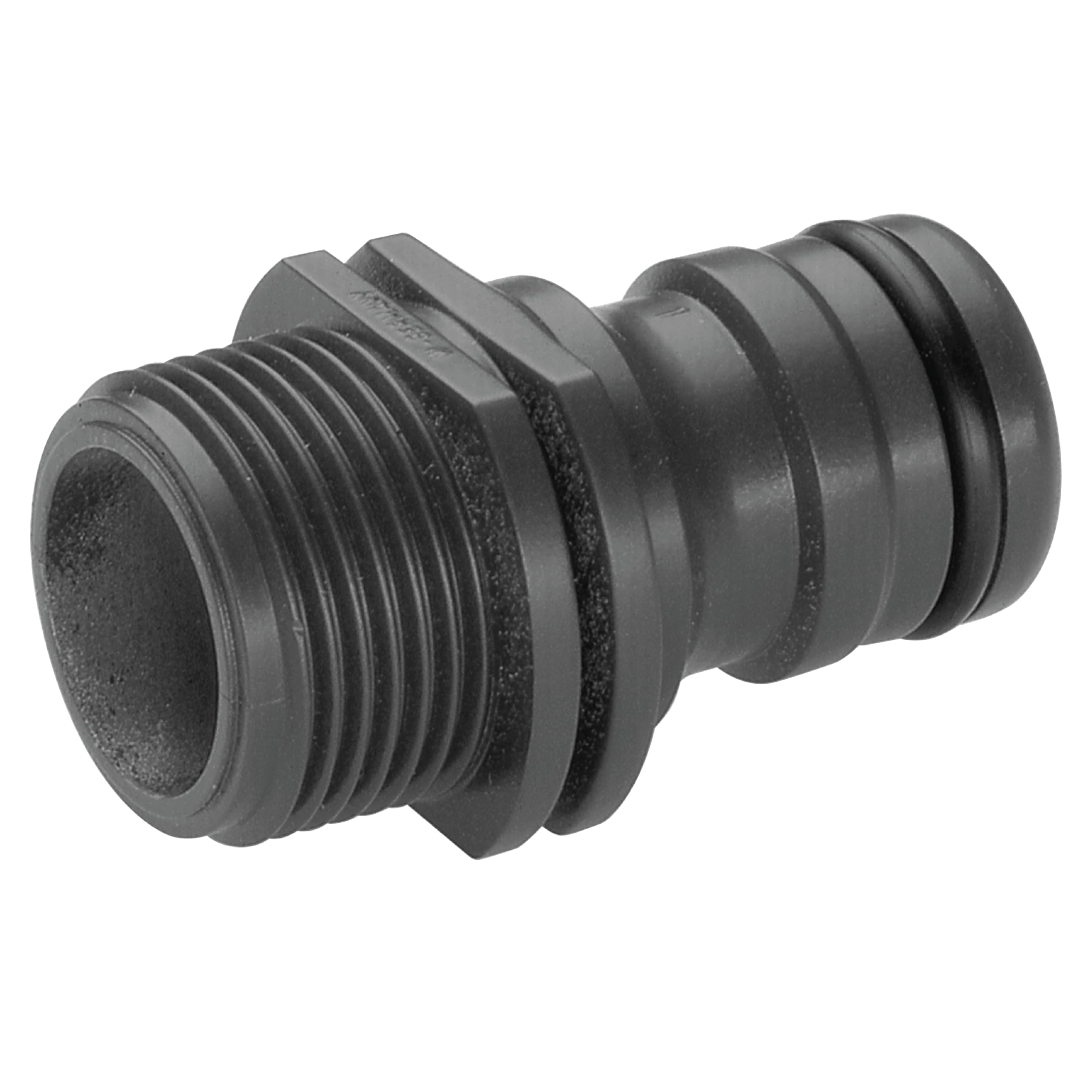 GARDENA Profi System Universal Adapter: Adapter for connecting irrigation devices to the Profi System, 26.5 mm (G 3/4") male threads (2821-20), N.d, Black — image 1