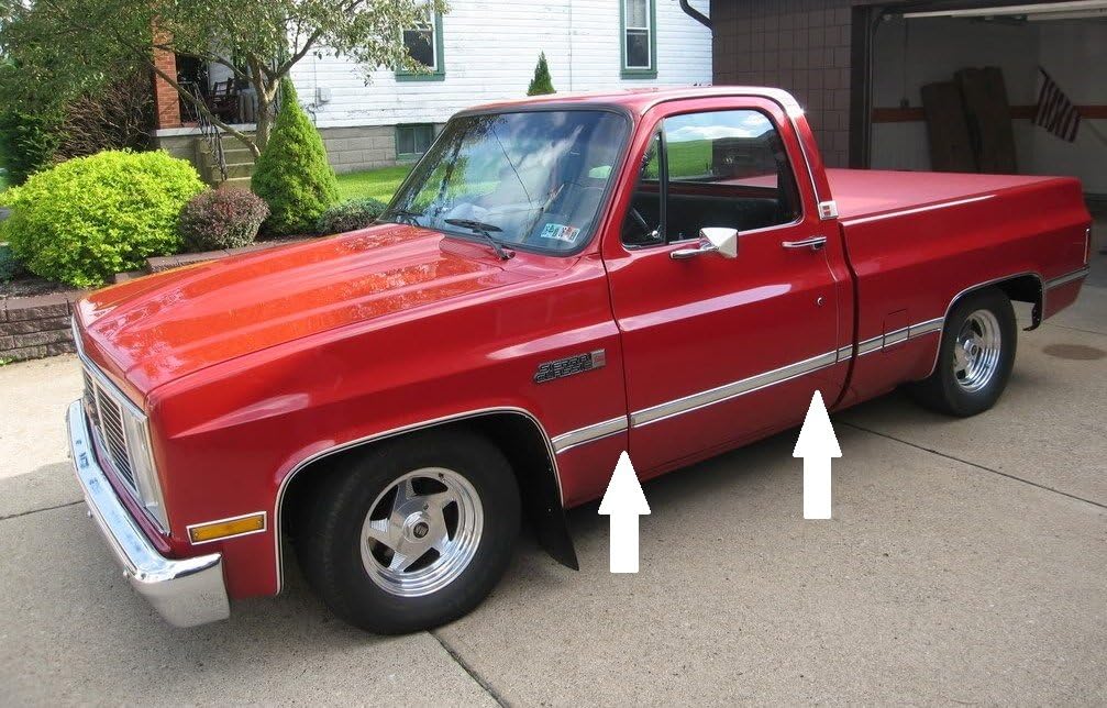 Autmotive Authority 1973-1987 Chevy GMC Chrome Side Body Trim Molding C10, C20, C30, K10, K20, K30, V10, Suburban, Custom Deluxe, Silverado, Pickup Trucks - 2.25" Wide (Half Roll - 160"): Automotive