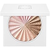 Pressed Powder Highlighter - Face Makeup | X’s & Glow’s - 4 Shades in 1 Pan | Pearl Shimmer Liquid-To-Baked Powder Highlighter | Refillable Pan | Cruelty-Free Beauty Essential | 7g