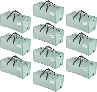 Venо 10 Pack Heavy-Duty Extra Large Moving Bags with Backpack Straps