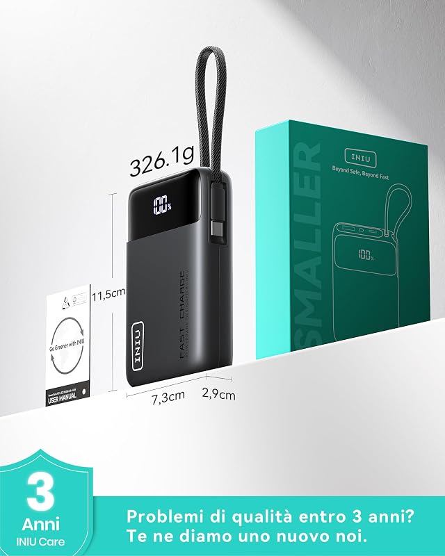 Power Bank, Piccolo 20000mAh 45W Ricarica Rapida Caricatore Portatile
