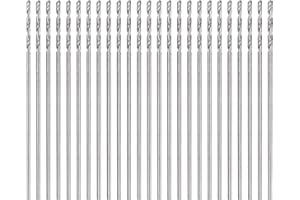 HARFINGTON 25pcs Micro Jobber Twist Drill Bits #78 0.4mm / 0.0157" High Speed Steel HSS Mini Drilling Bit Tool for Stainless 
