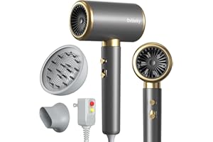 Dxliwky Professional Ionic Hair Dryer Blow Dryer 1875W with Diffuser and Concentrator, Constant Temperature Hair Care,Fast Dr