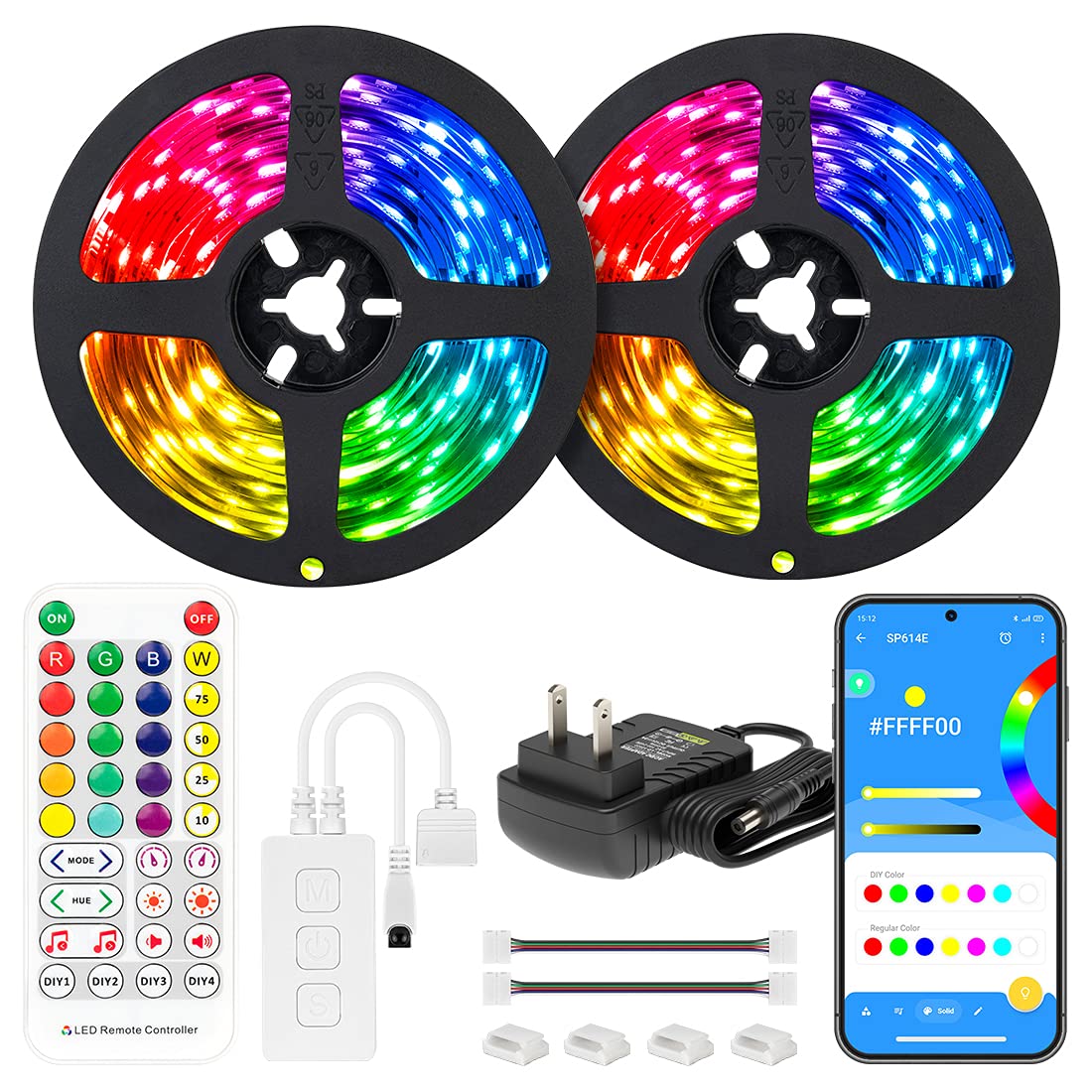 BTF-LIGHTING RGBW Bluetooth Music APP 32.8FT LED