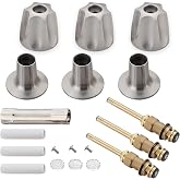Bathtub and Shower 3-Handle 39619 Remodel/Rebuild Trim Kit for Price Pfister Verve Faucets, Knob Handles 12H-2H, 12H-2C, 12H-18D Stems (Brushed Nickel Finish)