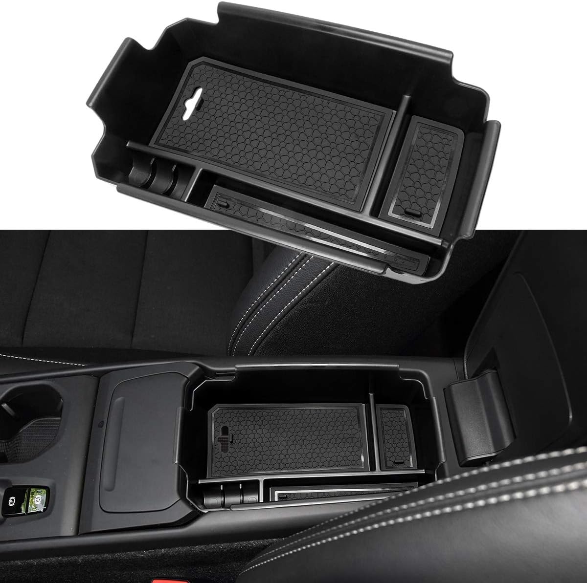 MLING Car Center Console Organizer Armrest Box Secondary Storage Compatible for XC40 2018 2019