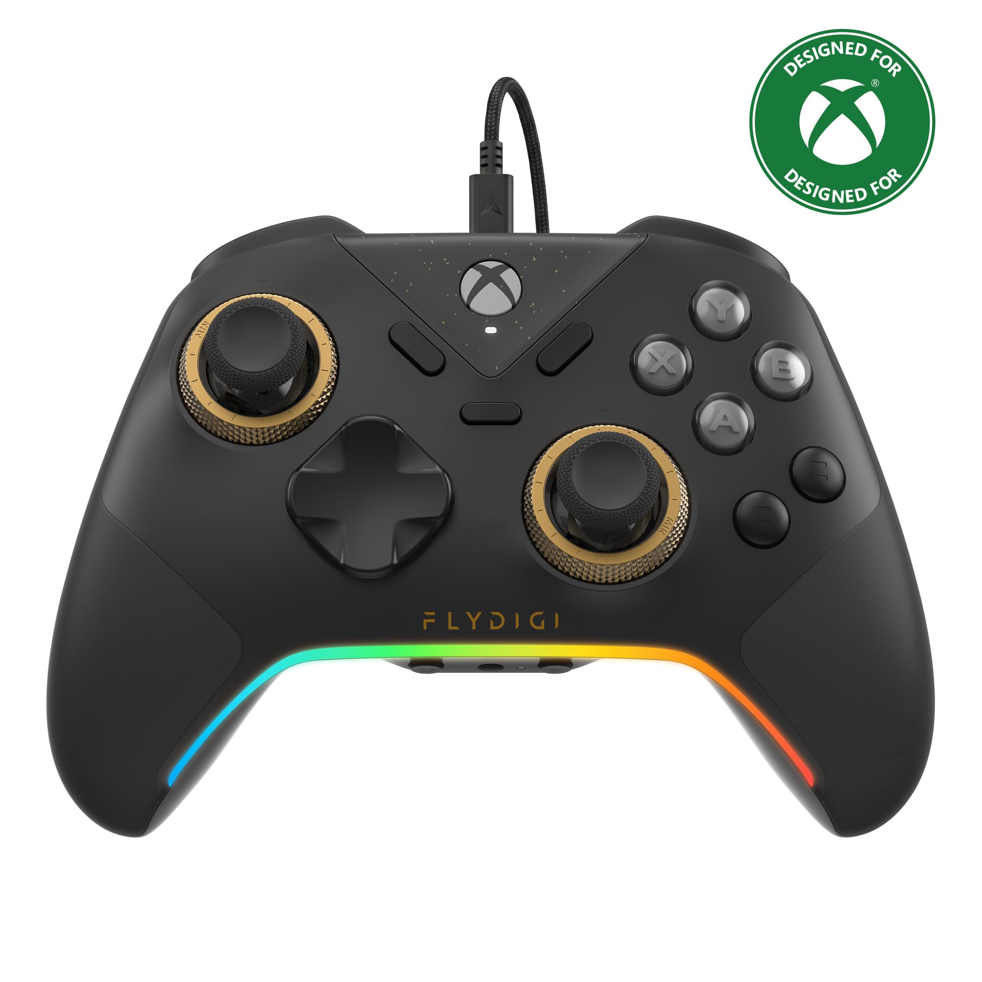Photo 1 of FLYDIGI VADER 5S Wired Controller for Xbox Series X|S, Xbox One, Windows 10/11, FORCEFLEX Adjustable Tension Joysticks, FORCESWITCH Triggers, 6 Remappable Buttons, 3.5mm Audio Jack