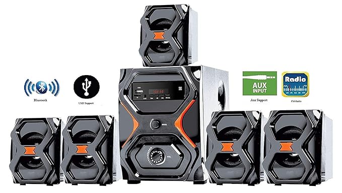 IKALL IK-222 BT 5.1 Channel Home Theater Music System (Black)