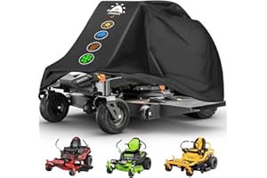 JosMega Zero Turn Lawn Mower Cover | 800D Heavy Duty Oxford | Double Needle Stitching | PU Waterproof | Back Seam Tape | Outdoor Windproof | Adjustable Webbing Buckle | Bottom Elastic Band | (Zero)