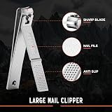 BEZOX Nail Clipper Set 2 Pcs Wide Jaw Premium Stainless Steel view 2