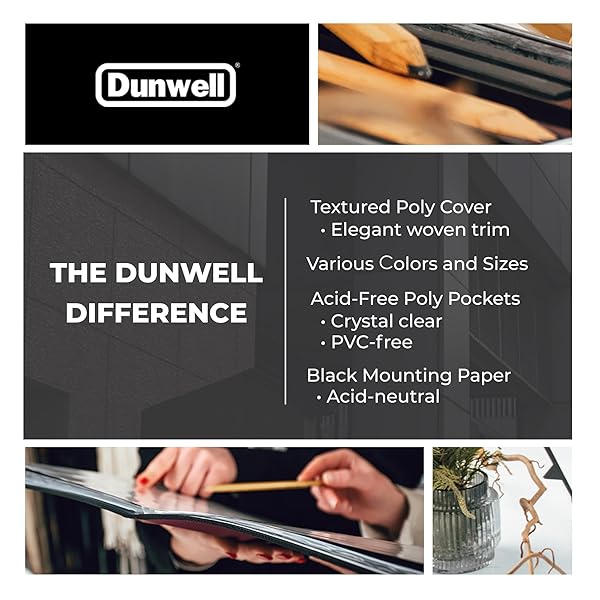 DUNWELL 12X18 ART PORTFOLIO BINDER WITH BLACK MOUNTING PAPER (RUBY), LARGE PORTFOLIO FOLDER FOR ARTWORK STORAGE, 24 SLEEVES DISPLAY 48 PAGES, ACID-FREE POLY 12 X 18 PRESENTATION BOOK