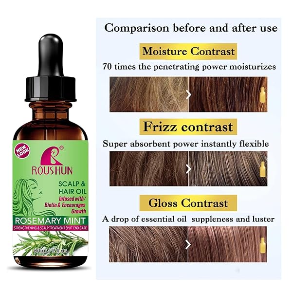 NEWVENPER ROSEMARY HAIR OIL FOR SCALP & NOURISHES, LIGHT WEIGHT, THICKENING MOISTURE AND HAIR LOSS REGROWTH, GROWTH FOR DRY DAMAGED HAIR CARE