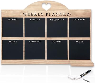 Empire Weekly Planner and Menu Board Wood Wall Mounted 5pc Pack