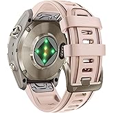 OUTVI 20mm Watch Band for Garmin fenix 6s 5s 7s pro solar quick fit soft gold buckle with silicone bands for garmin epix pro gen 2 42mm Descent Mk2s/3/3i for women