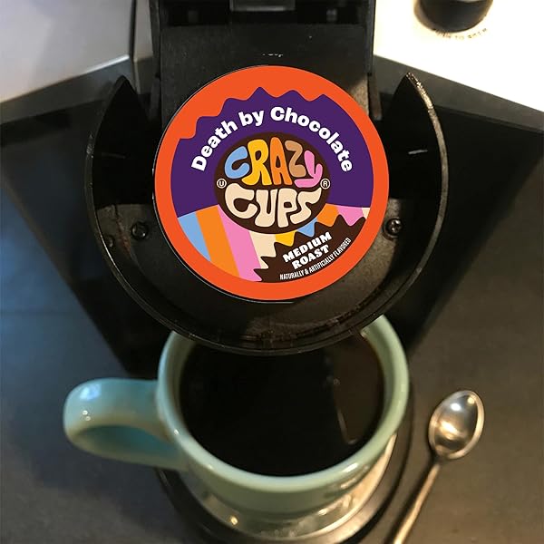 CRAZY CUPS FLAVORED COFFEE PODS VARIETY PACK, FULLY COMPATIBLE WITH ALL KEURIG FLAVORED K CUPS BREWERS, COFFEE SAMPLER, 40 COUNT