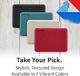 Toshiba Canvio Advance 2TB Portable External Hard Drive USB 3.0 Red HDTCA20XR3AA view 2