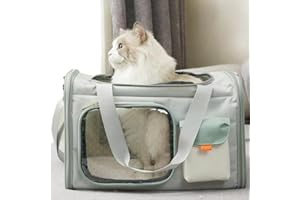 H.S.C PET PRODUCE H.S.C PET Cat Carrier Small Dog Bag,Soft Sided Puppy Traveling Handbag Top Load/Collapsible Carrier Purse for Small Animals Like Kitties Rabbit Bunny Sturdy Transport Kennel on Trip,Max 15lb