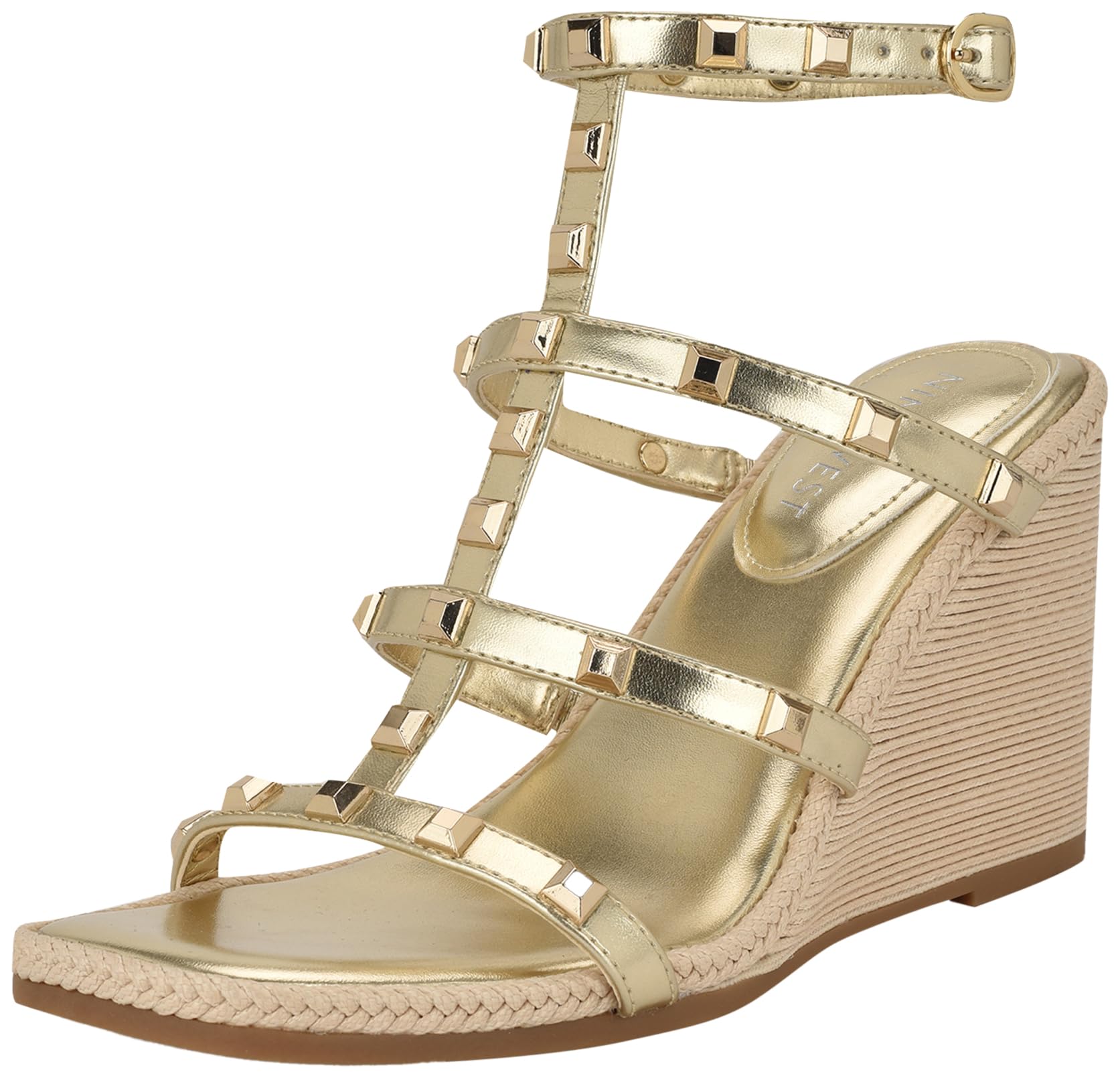 Nine West Women’s Sardis Wedge Wedge, Gold 710, 7