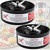 N17-1001 Cross Extractor Blade Compatible with NutriBullet 1700W RX Blender | 2 Pack Food Grade Stainless Steel Blender Parts with Gasket Seals for Chopping Grinding Blending Fruits Vegetables Ice Drinks