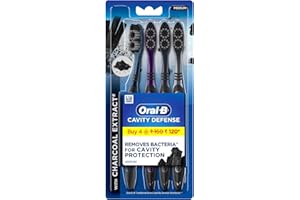 ORAL-B Oral B Cavity Defense 123 Black Toothbrush � Medium (Pack of 4)
