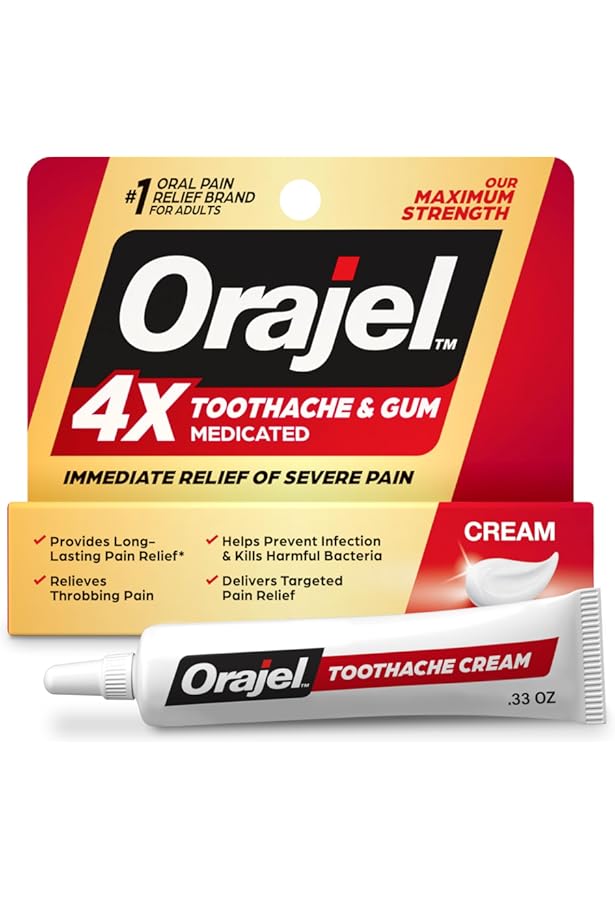 Amazon.com: Orajel, Instant Pain Relief Gel, Severe Toothache