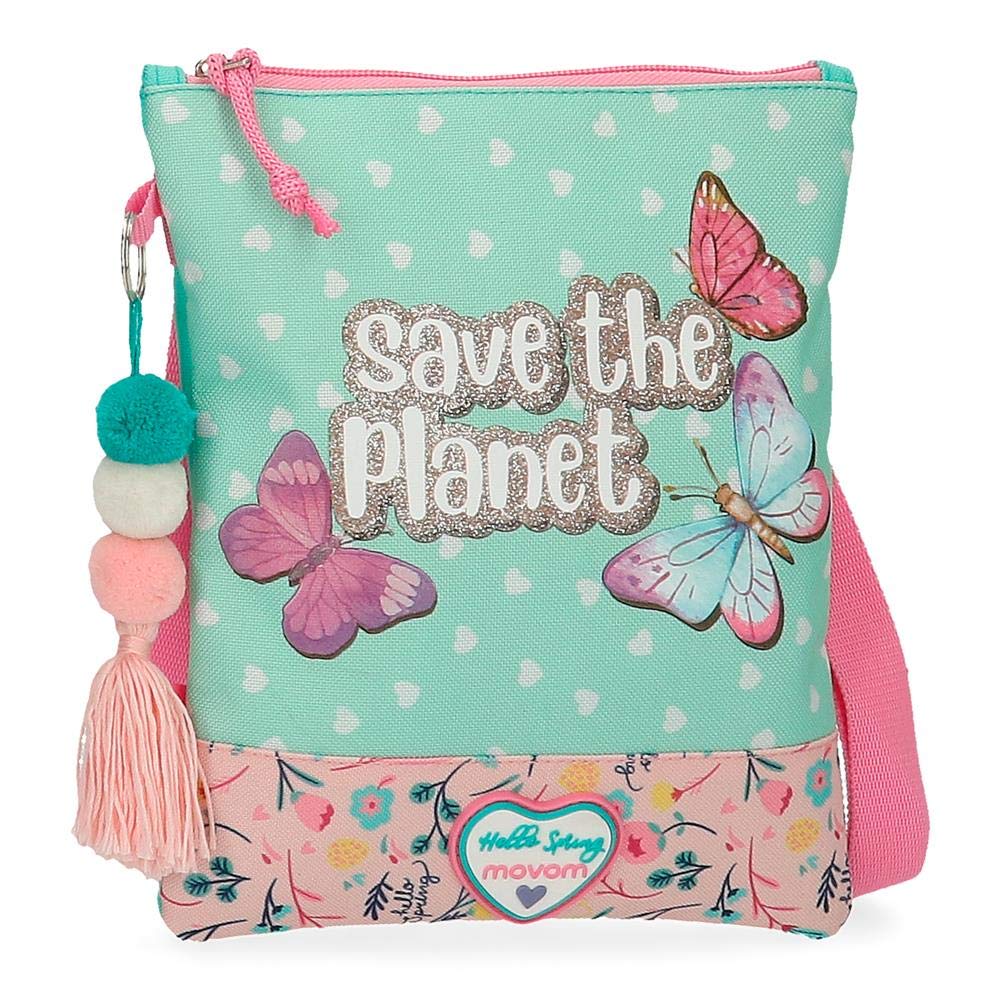 Movom Save the Planet Flat Shoulder bag Multicoloured 20x24 cm Recycled Polyester
