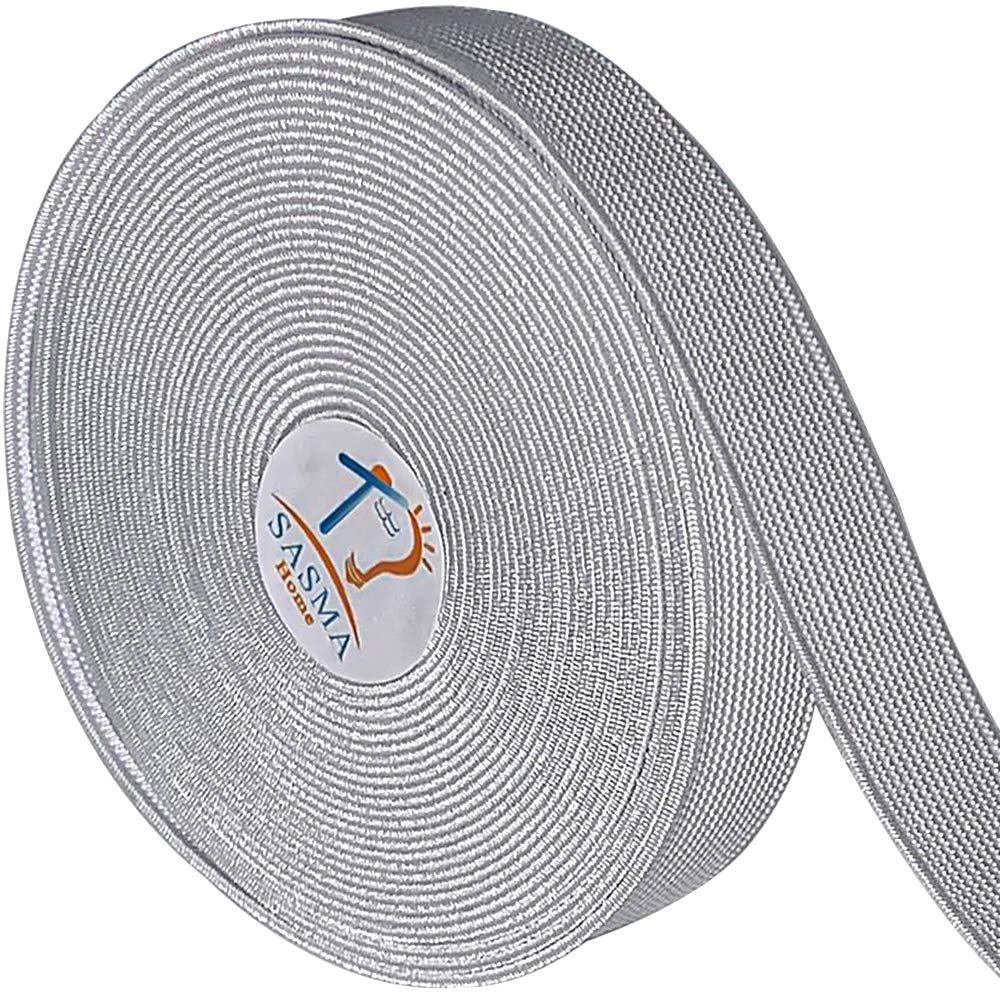 FULL ROLL REEL 25mm / 1 inch Wide White Elastic 25 metre length by F4D