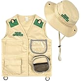 Kidz Xplore Outdoor Adventure Kit for Young Kids - Cargo Vest and Hat Set