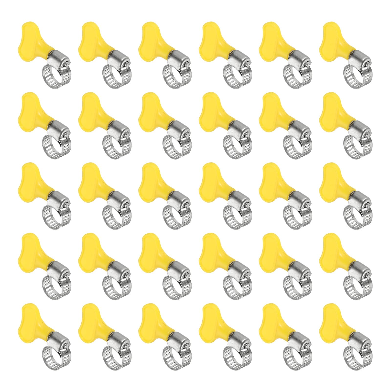 PATIKIL 30 Pcs 8-12mm Stainless Steel Hose Clamp Adjustable Bolt Hose Clamps